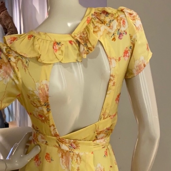 BY TiMo Ruffle Trimmed, Midi-Style Wrap Dress w/ Open Back in Pink NWOT/sz L - Picture 13 of 16